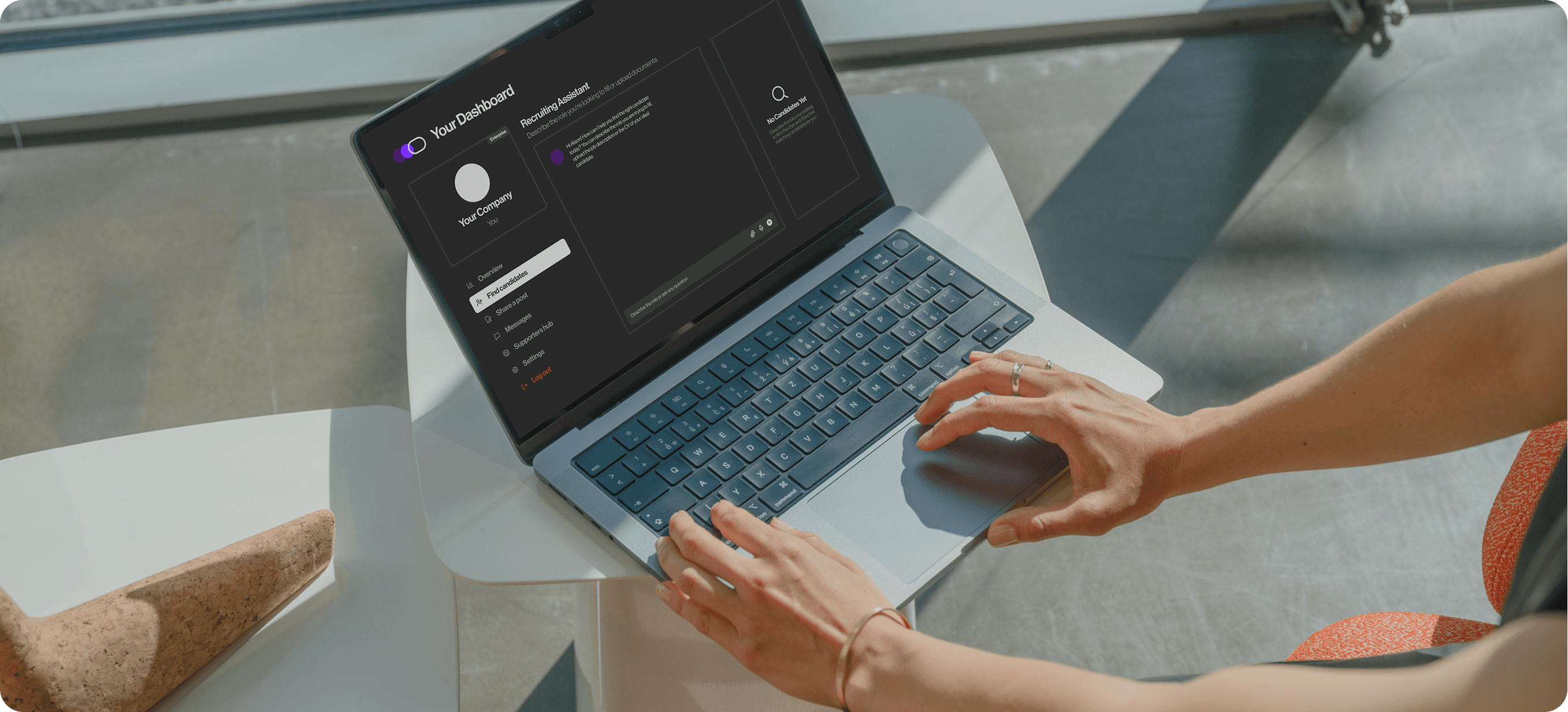 George speaking at an event